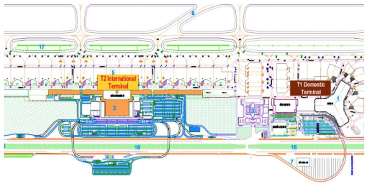 hanoi bandara terminal peta