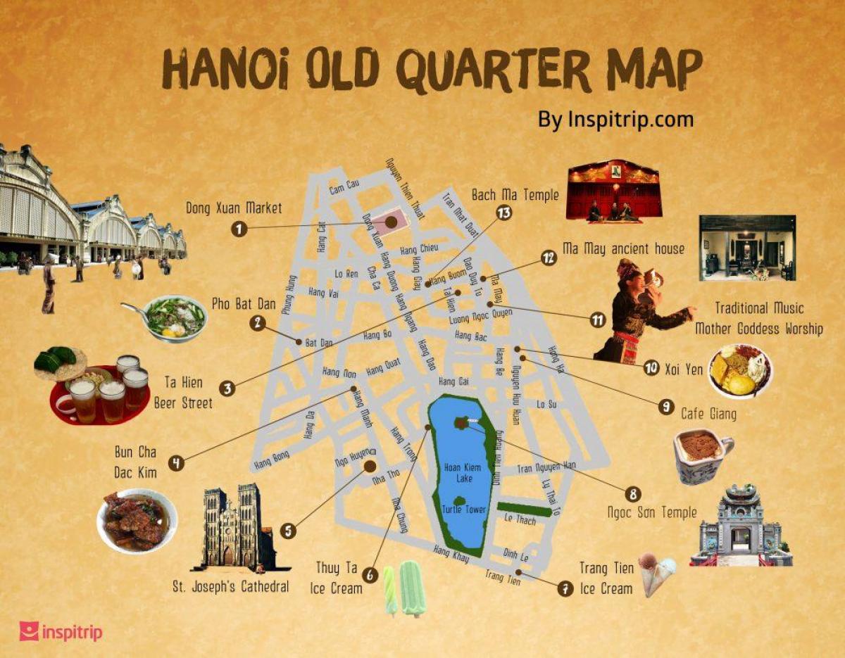 peta jalan kota tua hanoi