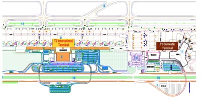 Hanoi bandara terminal peta