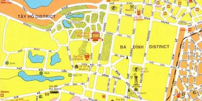 Peta dari pusat kota hanoi