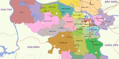 Peta dari hanoi kabupaten